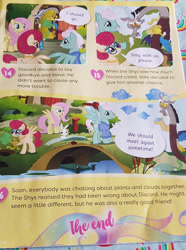 Size: 447x600 | Tagged: safe, official comic, discord, fluttershy, gentle breeze, posey shy, g4