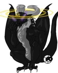 Size: 512x640 | Tagged: safe, artist:_goddesskatie_, oc, oc only, dragon, dragon oc, glowing eyes, horns, male, simple background, solo, white background