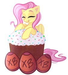 Size: 3576x3932 | Tagged: safe, artist:vetta, fluttershy, pegasus, pony, g4, cute, cyrillic, easter, easter egg, eyes closed, female, high res, holiday, mare, shyabetes, simple background, smiling, solo, white background