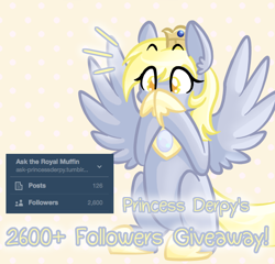 Size: 600x575 | Tagged: safe, artist:nyanpegasus, derpy hooves, pegasus, pony, g4, best pony, best princess, female, hoof shoes, mare, milestone, princess derpy, solo, spread wings, wings