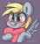 Size: 1311x1429 | Tagged: safe, artist:sakukitty, derpy hooves, pegasus, pony, g4, blushing, cute, derpabetes, female, grin, heart, mare, smiling, solo