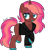 Size: 1509x1663 | Tagged: safe, artist:kurosawakuro, oc, oc only, pony, unicorn, base used, clothes, colored hooves, female, jacket, magical lesbian spawn, mare, offspring, parent:sunset shimmer, parent:tempest shadow, parents:tempestshimmer, simple background, solo, transparent background