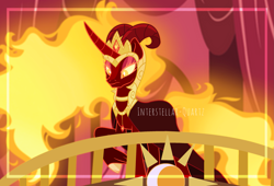 Size: 3041x2065 | Tagged: safe, artist:interstellar-quartz, daybreaker, alicorn, pony, amaryllisverse, g4, alternate design, female, high res, mare, solo