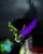 Size: 768x960 | Tagged: safe, artist:_goddesskatie_, king sombra, pony, unicorn, g4, bust, crystal heart, evil smile, fangs, glowing horn, grin, horn, magic, male, smiling, solo, sombra eyes, stallion, telekinesis