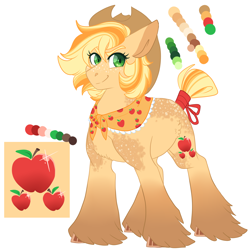 Size: 3000x3000 | Tagged: safe, artist:gingygin, applejack, earth pony, pony, g4, alternate design, high res, solo