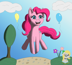 Size: 1600x1443 | Tagged: safe, artist:gray star, derpibooru exclusive, pinkie pie, earth pony, pony, g4, happy, jumping