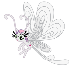 Size: 1137x1041 | Tagged: safe, sweetie belle, breezie, pony, unicorn, g4, base used, breeziefied, cute, cutie mark, daaaaaaaaaaaw, diasweetes, eyelashes, female, filly, looking at you, open mouth, species swap, the cmc's cutie marks, wings