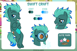 Size: 1200x798 | Tagged: safe, artist:jennieoo, oc, oc only, oc:swift craft, earth pony, pony, crossed arms, crossed hooves, crossed legs, show accurate, solo