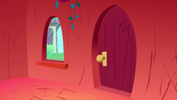 Size: 1280x720 | Tagged: safe, screencap, bridle gossip, g4, season 1, background, door, golden oaks library, liminal space, no pony, scenic ponyville, window