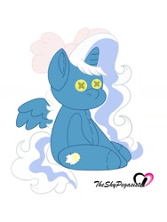 Size: 1188x1584 | Tagged: safe, artist:theshypegasister, oc, oc:fleurbelle, alicorn, pony, alicorn oc, bow, button eyes, doll, female, hair bow, horn, mare, plushie, toy, wings, yellow eyes