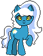 Size: 85x110 | Tagged: safe, artist:squishyc00kie, oc, oc:fleurbelle, animated, gif, race swap, simple background, transparent background, yellow eyes