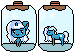 Size: 75x53 | Tagged: safe, artist:squishyc00kie, oc, oc:fleurbelle, animated, gif, pixel art, pony in a bottle, simple background, transparent background
