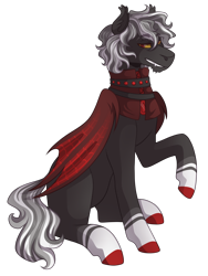 Size: 2400x3200 | Tagged: safe, artist:monnarcha, oc, oc only, oc:caliban, bat pony, pony, high res, male, simple background, solo, stallion, transparent background