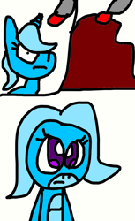 Size: 664x1082 | Tagged: safe, artist:sugarbugjewelpet, trixie, dragon, pony, unicorn, g4, 1000 hours in ms paint, dragoness, dragonified, female, mare, simple background, solo, species swap, transformation, trixiedragon, white background
