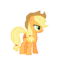 Size: 206x223 | Tagged: safe, applejack, earth pony, pony, fighting is magic, g4, animated, idle animation, simple background, solo, transparent background