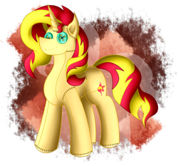 Size: 1398x1302 | Tagged: safe, artist:thebenalpha, sunset shimmer, pony, unicorn, g4, plushie, simple background, transparent background