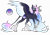 Size: 7140x5000 | Tagged: safe, artist:ohhoneybee, princess luna, pony, g4, absurd resolution, alternate design, scepter, simple background, solo, transparent background