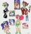 Size: 2472x2662 | Tagged: safe, alternate version, artist:citi, screencap, discord, pinkie pie, rarity, human, a matter of principals, baby cakes, friendship university, g4, it isn't the mane thing about you, alternate hairstyle, breasts, disguise, high res, how do you do fellow kids, humanized, plainity, punk, raripunk, scene interpretation, screencap reference, workout outfit