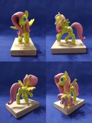 Size: 2160x2880 | Tagged: safe, artist:lef-fa, fluttershy, pegasus, pony, g4, comparison, craft, female, figurine, high res, mare, photo, sculpture, self ponidox, solo, traditional art