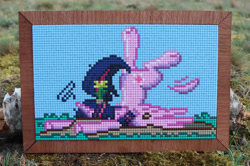 Size: 1024x680 | Tagged: safe, artist:themisto97, twilight sparkle, alicorn, pony, g4, accident, craft, crash, crashlight, dirt, epic fail, faceplant, fail, feather, female, flower, flying, grass, irl, majestic as fuck, mud, photo, picture frame, solo, spread wings, twilight sparkle (alicorn), twilight sparkle is not amused, unamused, underhoof, wings, wood