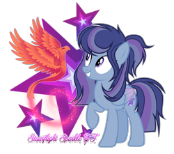 Size: 2658x2346 | Tagged: safe, artist:afterglory, oc, oc only, oc:blitz shine, pegasus, phoenix, pony, female, high res, mare, simple background, solo, transparent background