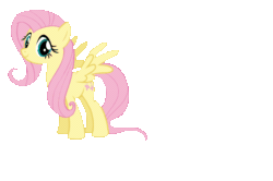 Size: 646x430 | Tagged: safe, fluttershy, pegasus, pony, explore ponyville, g4, animated, blinking, cute, gif, looking at you, loop, simple background, smiling, solo, spread wings, sprite, transparent background, wings