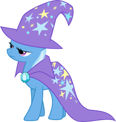 Size: 3000x3140 | Tagged: safe, artist:jeatz-axl, trixie, pony, unicorn, g4, brooch, cape, clothes, female, gem, hat, high res, jewelry, mare, simple background, solo, transparent background, trixie's brooch, trixie's cape, trixie's hat, vector