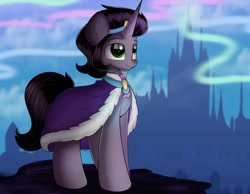 Size: 1860x1446 | Tagged: safe, artist:janelearts, king sombra, pony, unicorn, g4, beautiful, crystal empire, cute, good king sombra, male, solo, sombradorable, stallion