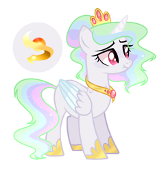 Size: 1268x1308 | Tagged: safe, artist:moonnightshadow-mlp, oc, oc only, alicorn, hybrid, pony, base used, female, interspecies offspring, mare, offspring, parent:discord, parent:princess celestia, parents:dislestia, simple background, solo, transparent background