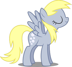 Size: 5000x4662 | Tagged: safe, artist:dashiesparkle, derpy hooves, pegasus, pony, g4, .svg available, absurd resolution, background pony, eyes closed, female, mare, simple background, spread wings, transparent background, vector, wings