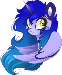 Size: 1329x1606 | Tagged: safe, artist:cinnamontee, oc, oc only, oc:skye, alicorn, pony, bust, female, mare, portrait, simple background, solo, transparent background