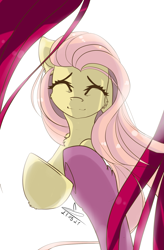 Size: 1335x2040 | Tagged: safe, artist:yuris, fluttershy, pinkie pie, earth pony, pegasus, pony, g4, first person view, offscreen character, pinkamena diane pie, pov, smiling