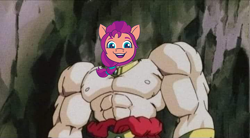 Size: 720x398 | Tagged: safe, edit, sunny starscout, earth pony, pony, g5, 1000 years in photoshop, broly, broly the legendary super saiyan, dragon ball, dragon ball z, female, intentionally bad, majestic as fuck, shitposting, wat