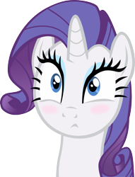 Size: 717x940 | Tagged: safe, artist:shadowweaver97, rarity, pony, unicorn, g4, simple ways, blushing, cute, eye twitch, female, looking up, mare, shocked, simple background, solo, transparent background, twitch, vector