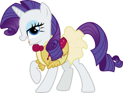 Size: 3973x3000 | Tagged: safe, artist:cloudy glow, rarity, pony, unicorn, g4, sweet and elite, .ai available, clothes, dress, female, frilly dress, high res, looking at you, raised hoof, simple background, solo, stupid sexy rarity, transparent background, vector
