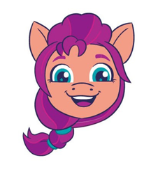Size: 412x456 | Tagged: safe, sunny starscout, earth pony, pony, g5, face, solo, starry eyes, wingding eyes