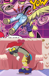 Size: 800x1220 | Tagged: safe, artist:andypriceart, edit, edited screencap, idw, screencap, discord, fluttershy, pegasus, pony, discordant harmony, g4, spoiler:comic, spoiler:comic64, acid, aroused, bling, burned, butt, canonical great butt, clothes, comic, context is for the weak, cover up, cropped, everything old, fashion, female, flutterbutt, front knot midriff, frown, gangsta, jeans, literal butthurt, male, mare, midriff, no context, open mouth, ouch, out of context, pain, pants, pants down, pants on the ground, plot, rapper, sexy, ship:discoshy, shipping, skinny jeans, spread wings, straight, sunglasses, tight clothing, underwear, watch, wide eyes, wings, wristwatch