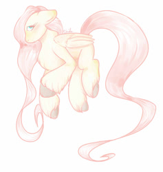 Size: 1280x1350 | Tagged: safe, artist:cosmicteal, fluttershy, pegasus, pony, g4, blushing, chest fluff, cute, daaaaaaaaaaaw, female, mare, shyabetes, simple background, solo, unshorn fetlocks, white background