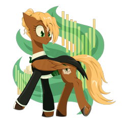 Size: 3200x3200 | Tagged: safe, artist:willoillo, oc, oc only, oc:threnody, pegasus, pony, fallout equestria, fallout equestria: speak, clothes, fanfic art, high res, pegasus oc, tuxedo