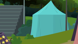 Size: 1280x720 | Tagged: safe, screencap, g4, the washouts (episode), background, bleachers, cannon, scenic ponyville, tent