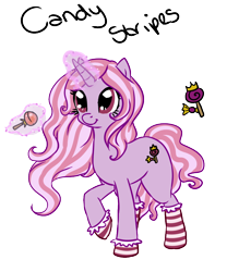 Size: 818x933 | Tagged: safe, artist:smilesupsidedown, oc, oc only, pony, unicorn, base used, candy, clothes, female, food, glowing horn, horn, lollipop, mare, simple background, smiling, socks, solo, striped socks, transparent background, unicorn oc
