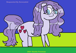 Size: 1518x1068 | Tagged: safe, artist:coltfan97, oc, oc:violet sky vavoom, earth pony, pony, 1000 hours in ms paint, ponified, request
