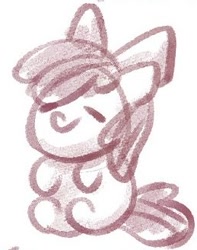Size: 259x328 | Tagged: safe, artist:sugar morning, apple bloom, earth pony, pony, g4, female, filly, sketch, solo