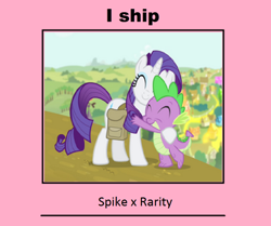 Size: 726x608 | Tagged: safe, artist:cmara, rarity, spike, dragon, pony, unicorn, g4, inspiration manifestation, dragon x pony, female, interspecies, male, meme, ship:sparity, shipping, straight