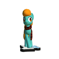 Size: 512x512 | Tagged: safe, artist:stevelynx, oc, oc only, oc:nessie (bronyscot), pony, 3d, clothes, model, scarf, solo