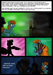 Size: 540x764 | Tagged: safe, artist:bronyscot, oc, oc:nessie (bronyscot), earth pony, comic:the story of nessie, bagpipes, bronyscot, comic, earth pony oc