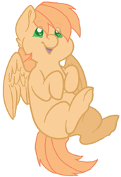 Size: 523x761 | Tagged: safe, artist:admirariadopts, artist:pupinstine, oc, oc only, oc:caramel breeze, pegasus, pony, base used, blank flank, colt, cute, freckles, male, ocbetes, offspring, parent:big macintosh, parent:fluttershy, parents:fluttermac, pegasus oc, simple background, solo, white background