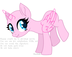 Size: 2819x2259 | Tagged: safe, artist:rioshi, artist:starshade, oc, oc only, alicorn, pony, g4, alicorn oc, base, eyelashes, female, high res, horn, mare, scrunchy face, simple background, smiling, solo, starry eyes, transparent background, wingding eyes, wings