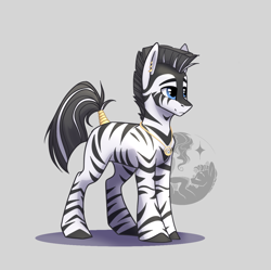 Size: 1202x1198 | Tagged: safe, artist:alrumoon_art, oc, oc only, oc:zeian, zebra, male, solo, stallion, zebra oc