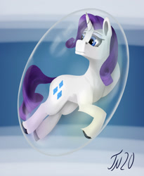 Size: 1600x1949 | Tagged: safe, artist:tenebrisnoctus, part of a set, rarity, pony, unicorn, g4, blue eyes, bubble, cloven hooves, crepuscular rays, doodle, female, horn, in bubble, ocean, request, signature, solo, tail, underwater, unshorn fetlocks, water